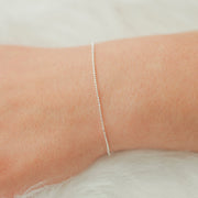 PULSEIRA DE PRATA BOLINHA DIAMANTADA HUMANIZADA