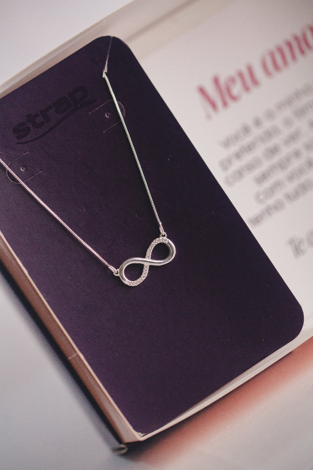 PRESENTE PARA MEU AMOR COLAR DE PRATA 925 SIMBOLO DO INFINITO